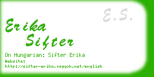 erika sifter business card